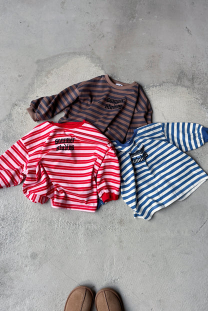 Charlie long tee Brown/blue