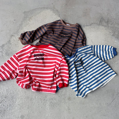 Charlie long tee Brown/blue