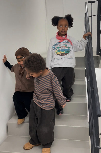 Charlie long tee Brown/blue