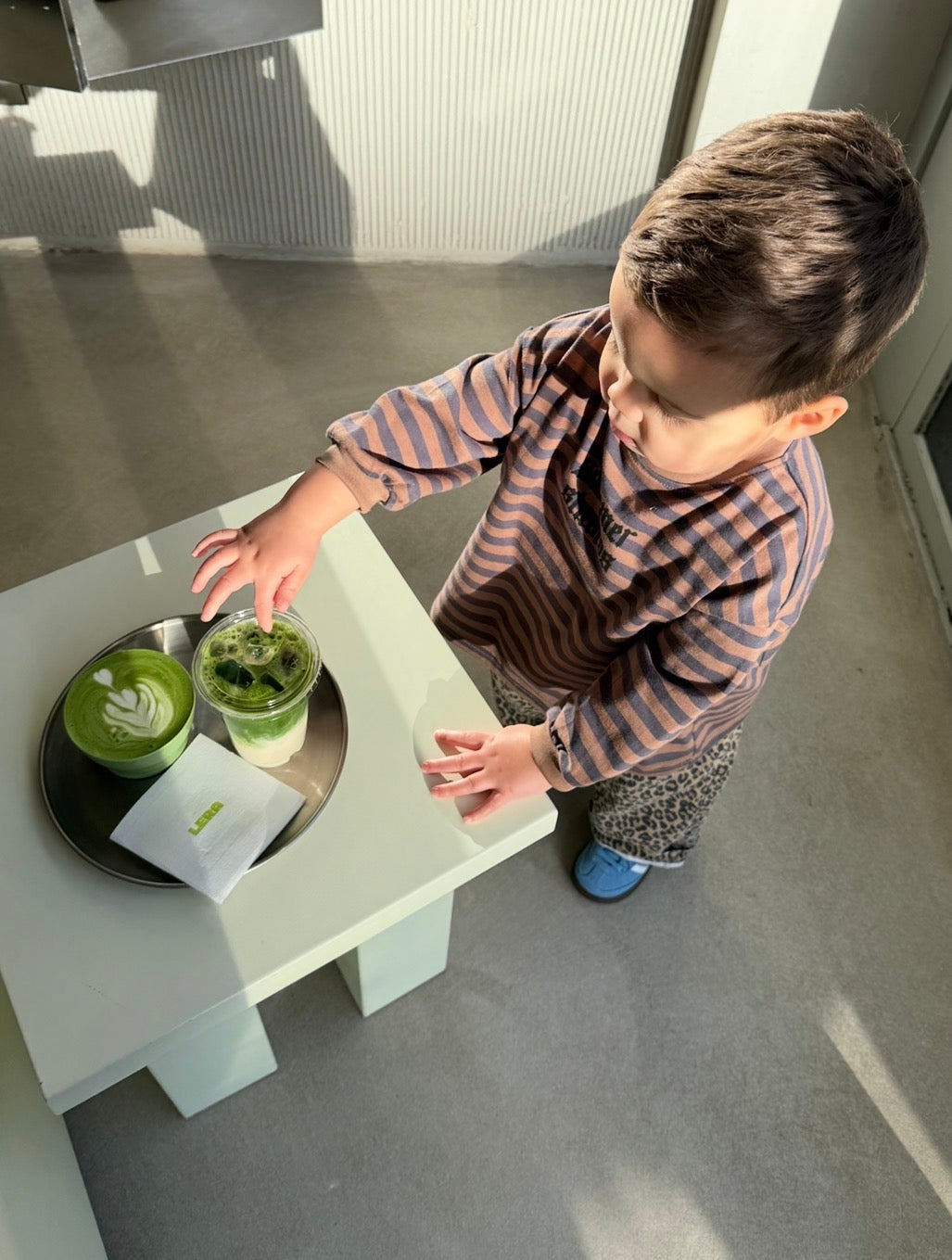 Charlie long tee Brown/blue