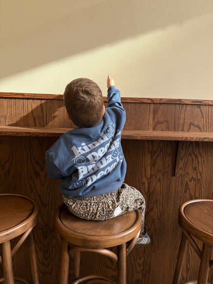 Kind People Sweatshirt Navy/White