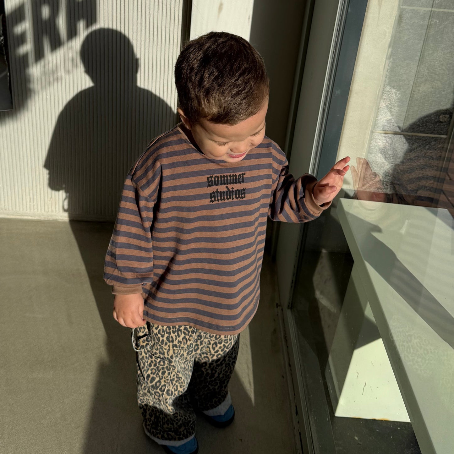 Charlie long tee Brown/blue