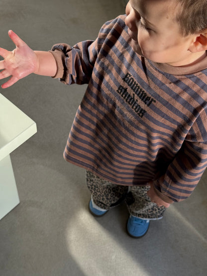 Charlie long tee Brown/blue