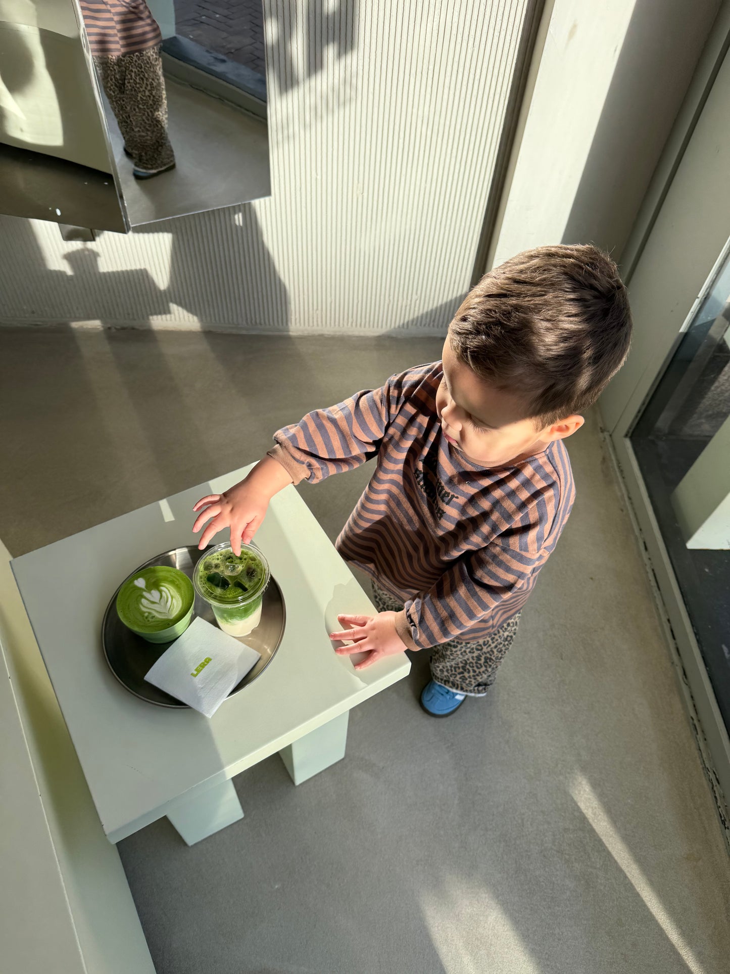 Charlie long tee Brown/blue